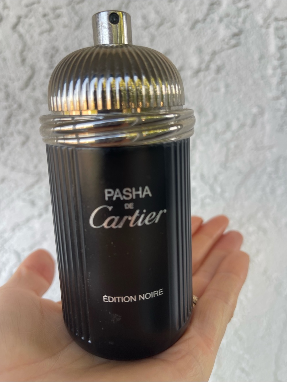 Cartier Pasha de Cartier Black and Silver Fluted Bottle